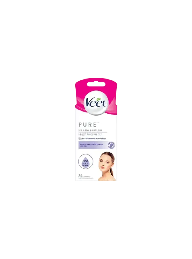 Veet Sir Ağda Bandı Pure Yüz 20li