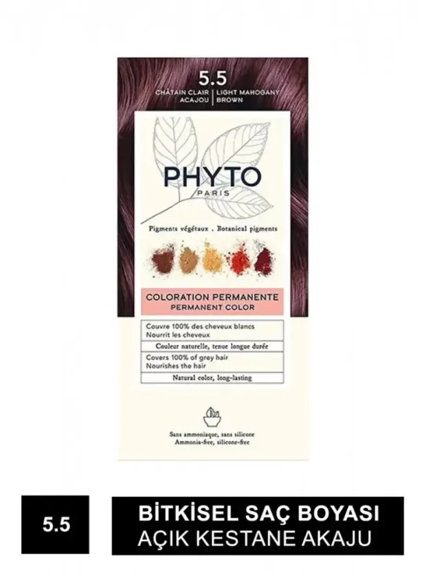 Phyto Color Bitkisel Saç Boyası - 5.5 - Açık Kestane Akaju