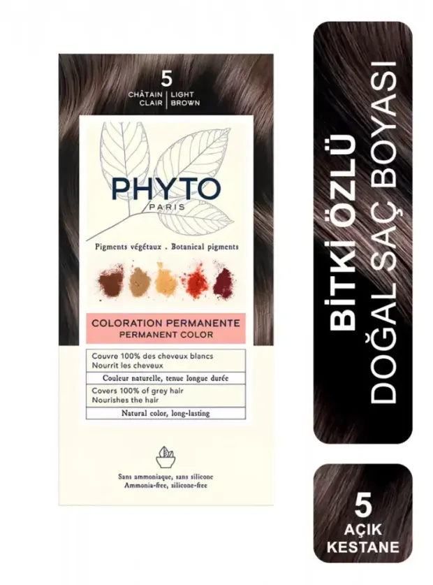 Phyto Color Bitkisel Saç Boyası 5 Açık Kestane -Chatain Clair