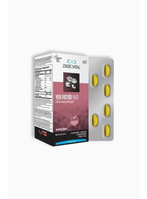Zade Vital Fıstık Yağı 800 mg 60 Kapsül Blister