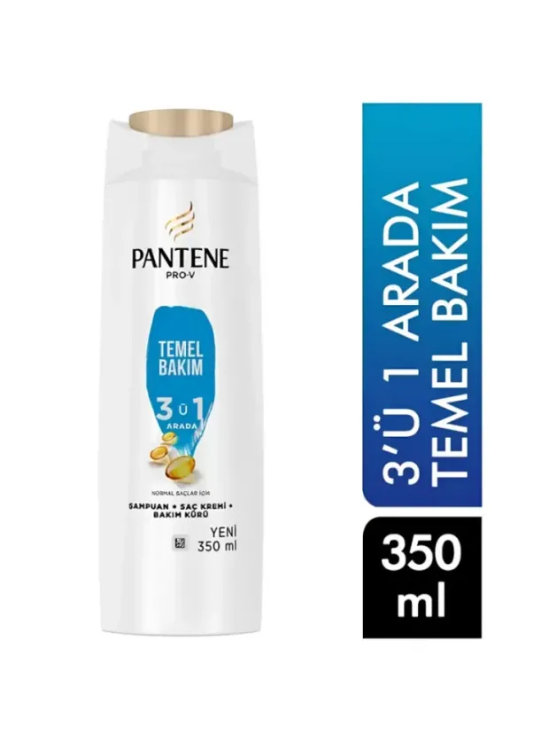 Pantene Pro-V 3'ü 1 Arada Temel Bakım Şampuanı 350 ml