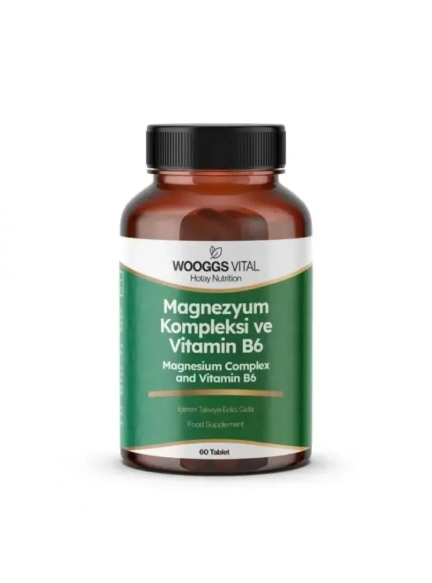 Wooggs Vital Magnezyum Kompleksi ve Vitamin B6 İçeren Takviye Edici Gıda 60 Tablet