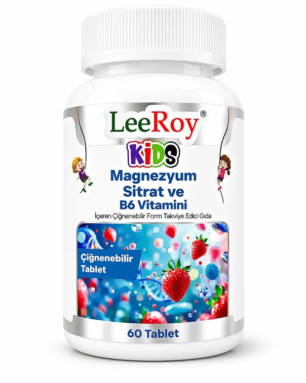 LeeRoy Kids Magnezyum Sitrat+B6 60 Tablet
