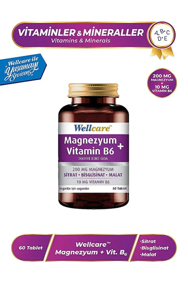 Wellcare Magnezyum B6 Vitamini 60 Tablet