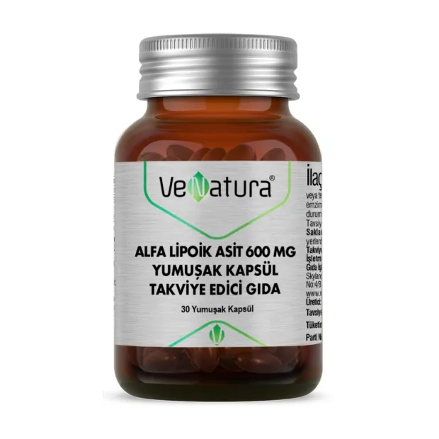 Venatura Alfa Lipoik Asit 600 Mg 30 Yumuşak Kapsül