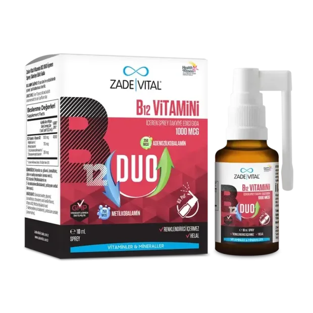Zade Vital B12 Duo Vitamini 10ml Sprey