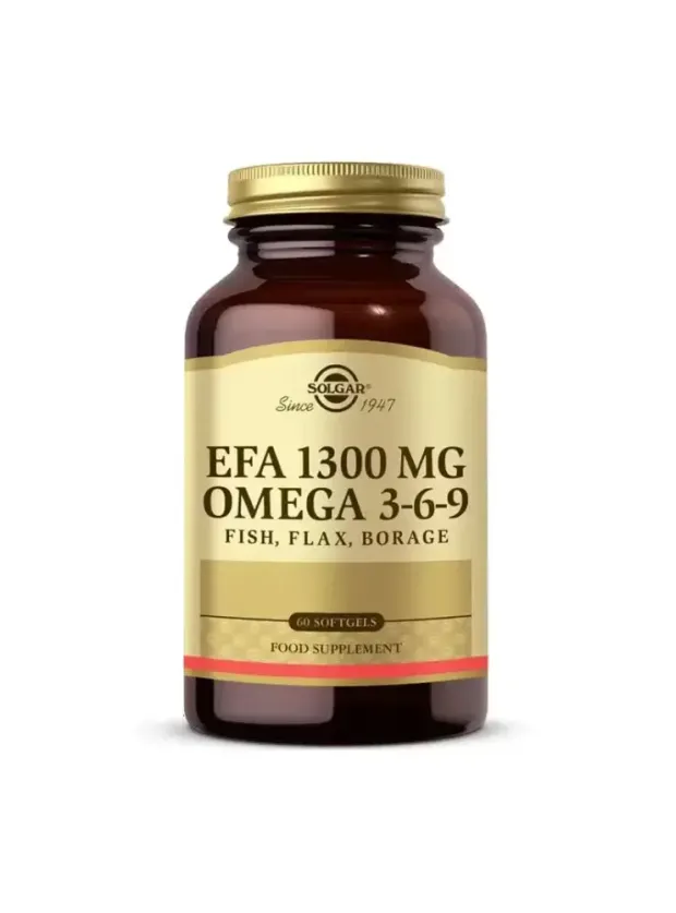 Solgar EFA 1300 mg Omega 3-6-9 60 Yumuşak Jelatinli Kapsül
