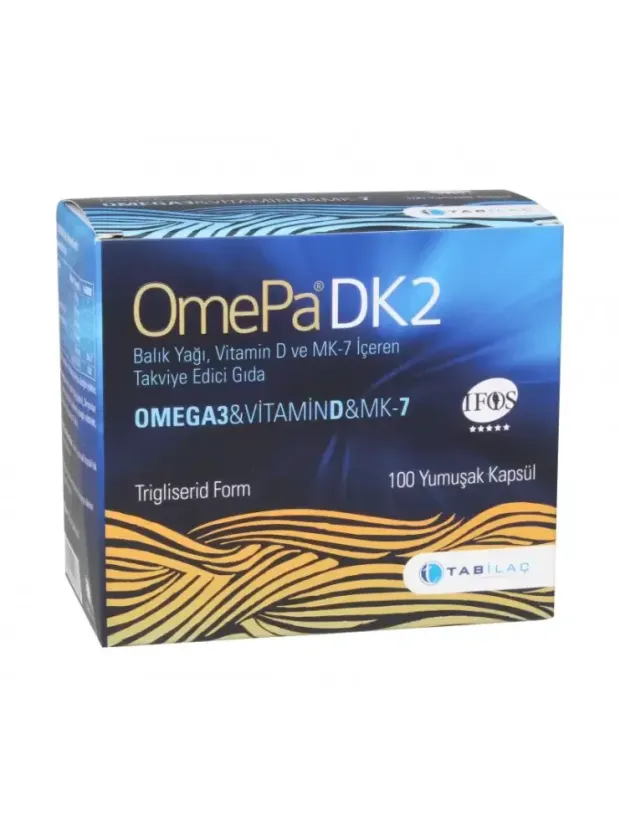 Omepa DK2 Omega 3 Vitamin D MENAQ7 100 Yumuşak Kapsül