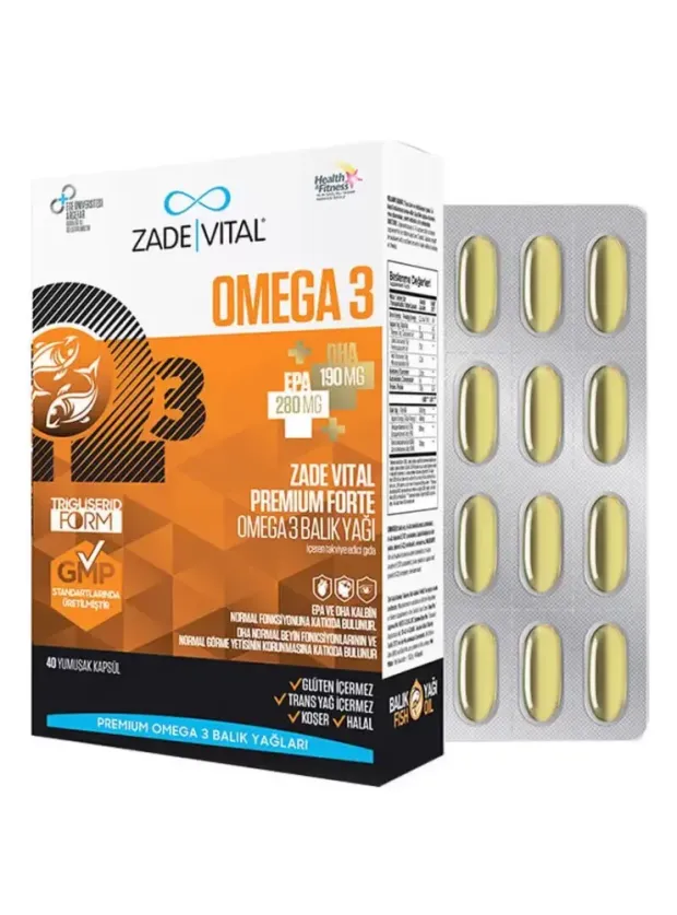 Zade Vital Omega 3 Forte 40 Yumuşak Kapsül