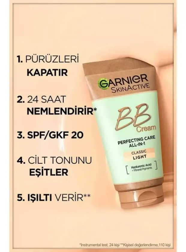 Garnier Mucizevi Cilt Kusursuzlaştırıcı BB Krem - Açık Ton - Spf15 50 ml