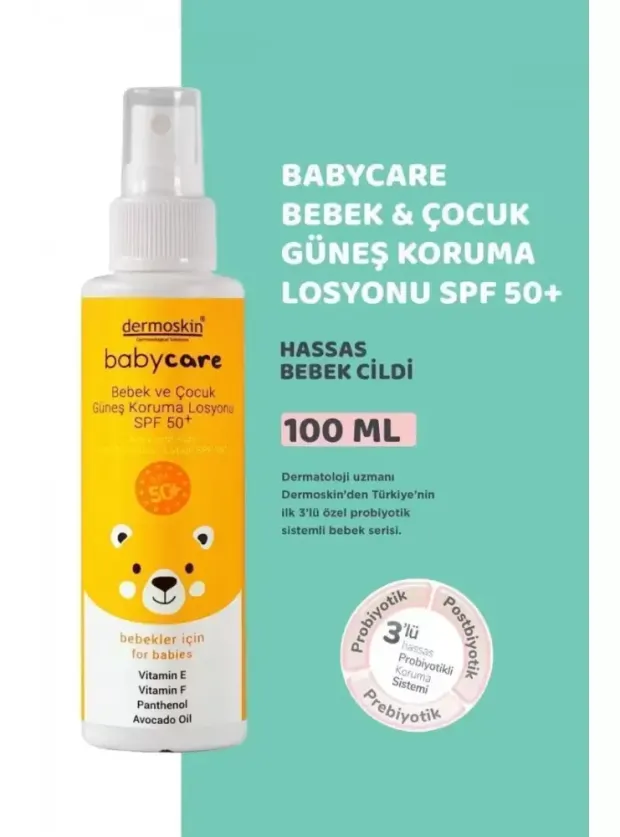 Dermoskin Babycare Bebek ve Çocuk Güneş Koruma Losyonu - Spf50+ - 100 ml