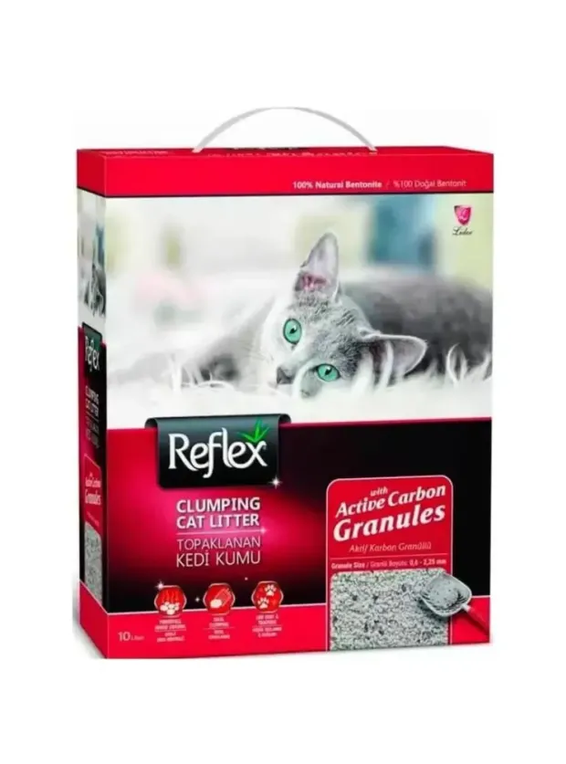 Reflex Box 10 Lt Granül Aktif Karbon Kedi Kumu