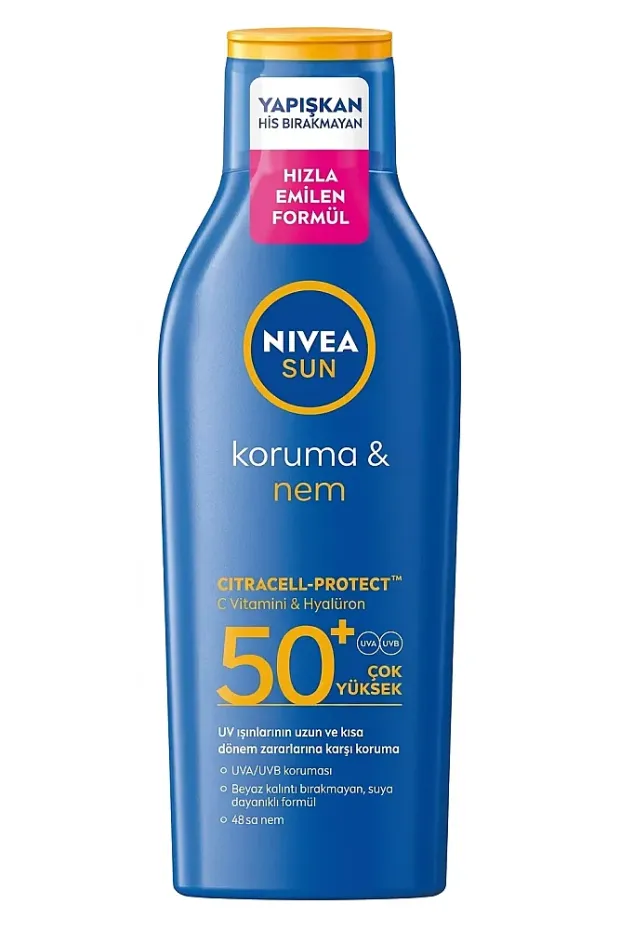 Nivea Sun SPF 50 200 ml Koruma & Nem Nemlendirici Güneş Sütü