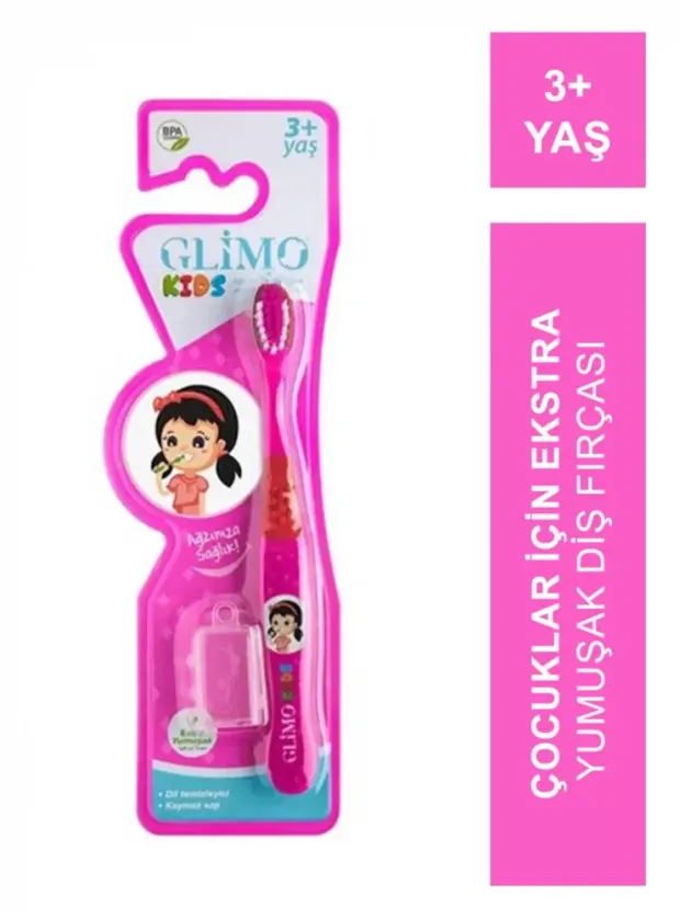 Glimo Kids Ekstra Yumuşak Diş Fırçası 3+ Yaş - Pembe -