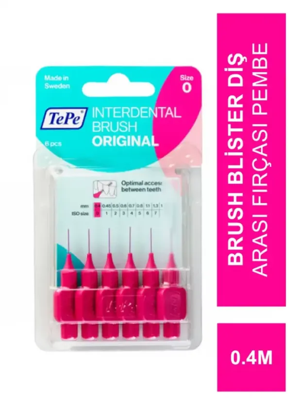 TEPE Blister Arayüz Diş Fırçası Pembe 0.4 mm 6 lı