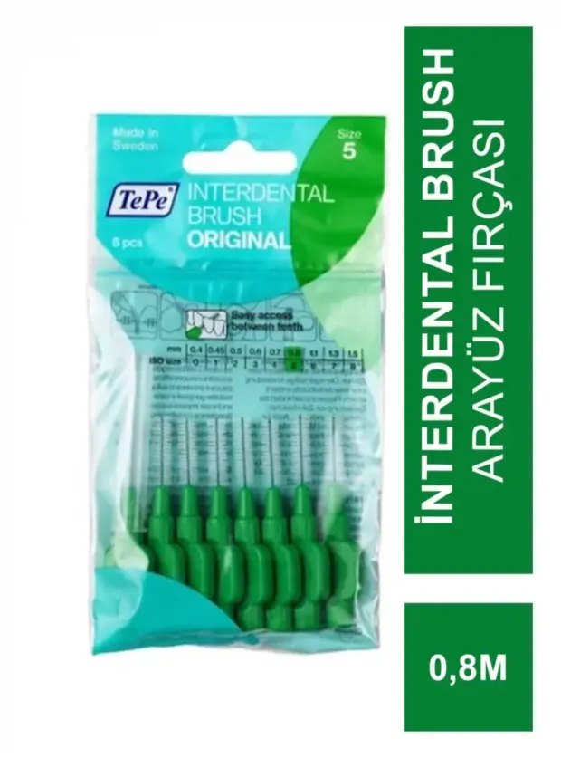 TePe İnterdental Brush Arayüz Fırçası 0.8 mm Iso Sıze 5 8 adet