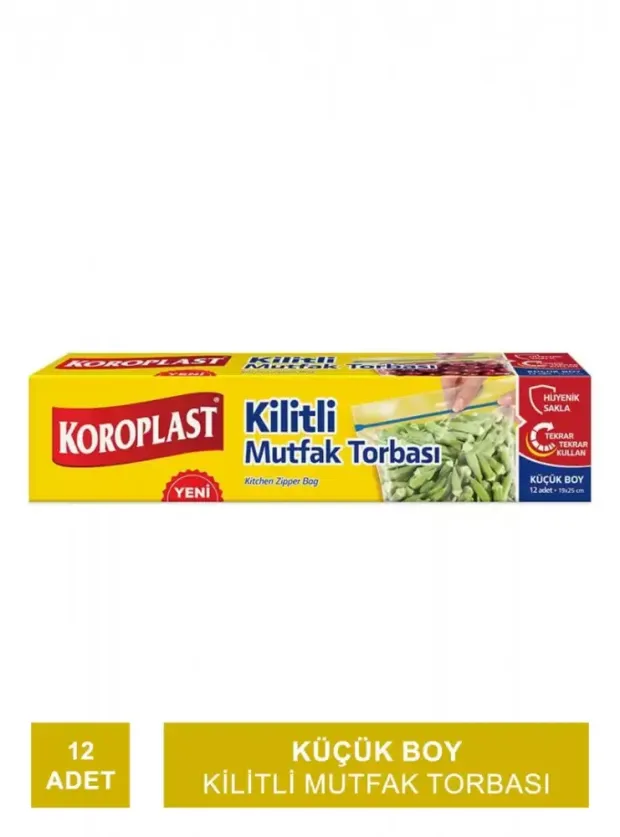 Koroplast Kilitli Mutfak Torbası Küçük Boy -12 Adet