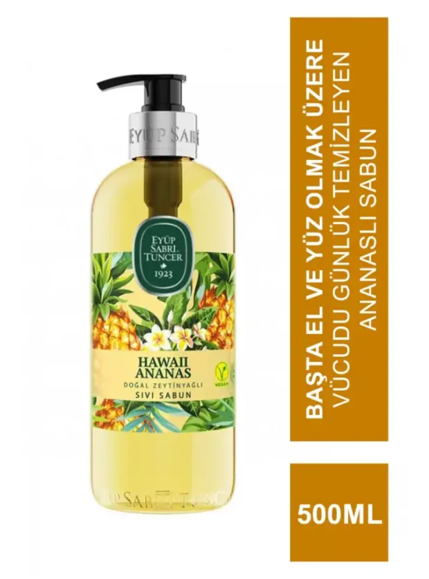 Eyüp Sabri Tuncer Doğal Zeytinyağlı Sıvı Sabun Hawaii Ananas 500 ml