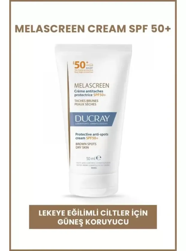 Outlet - Ducray Melascreen UV Cream SPF 50+ Leke Karşıtı Kuru Ciltler İçin Güneş Koruyucu 50ml