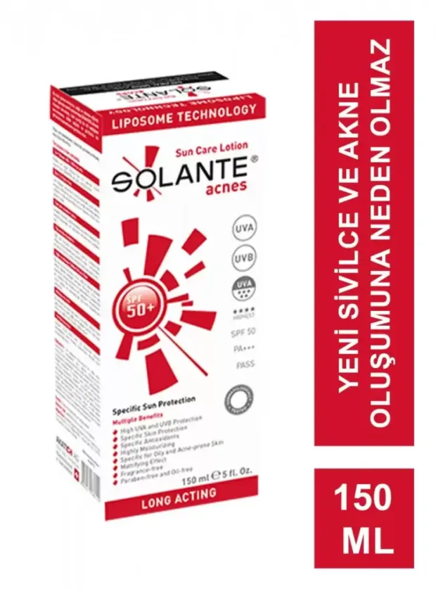 Solante Acnes Losyon SPF50 150 ml