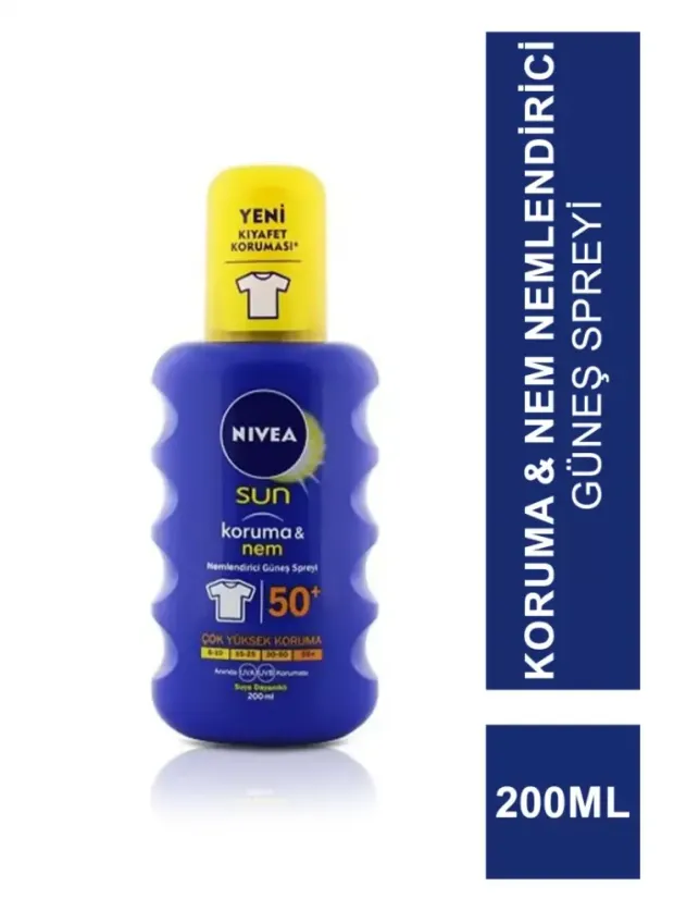 Nivea Sun SPF 50+ 200 ml Koruma & Nem Nemlendirici Güneş Spreyi