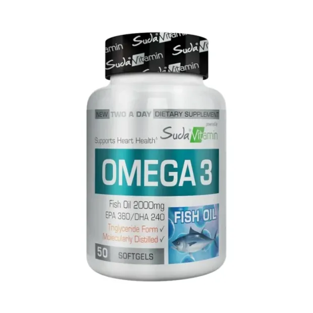 Suda Vitamin Omega 3 - Fish Oil 2000mg 50 Softgel Kapsül