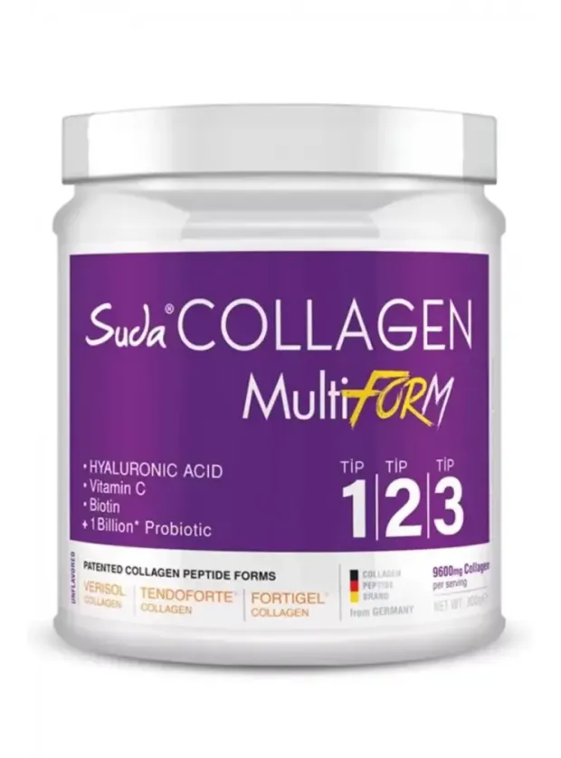 Suda Collagen + Probiyotik Multiform Toz Kutu Takviye Edici Gıda 300 gr