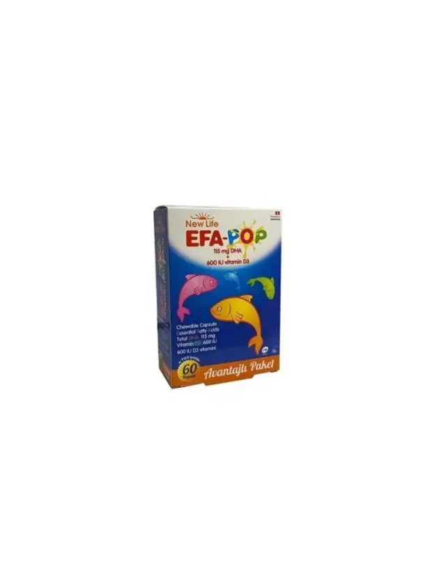 New Life EFA Pop 60 Kapsül Çiğnenebilir Balık Yağı
