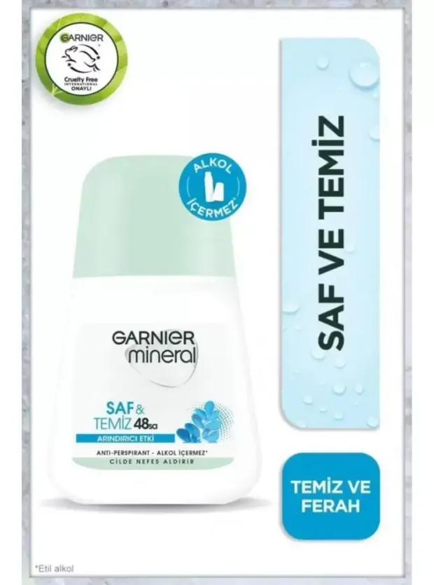 Garnier Mineral Saf ve Temiz Roll-On Deodorant 50 ml
