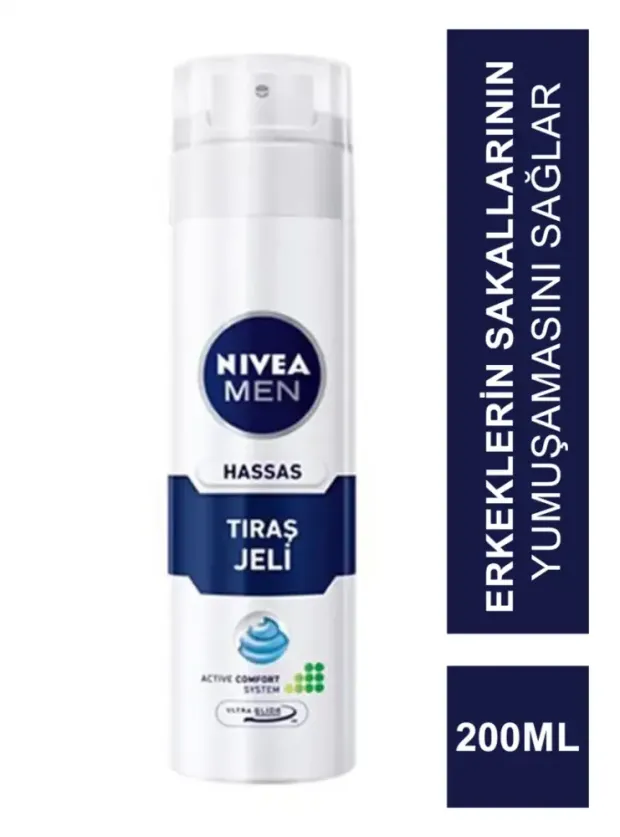 Nivea For Men Sensitive Hassas Ciltler için Traş Jeli 200 ml
