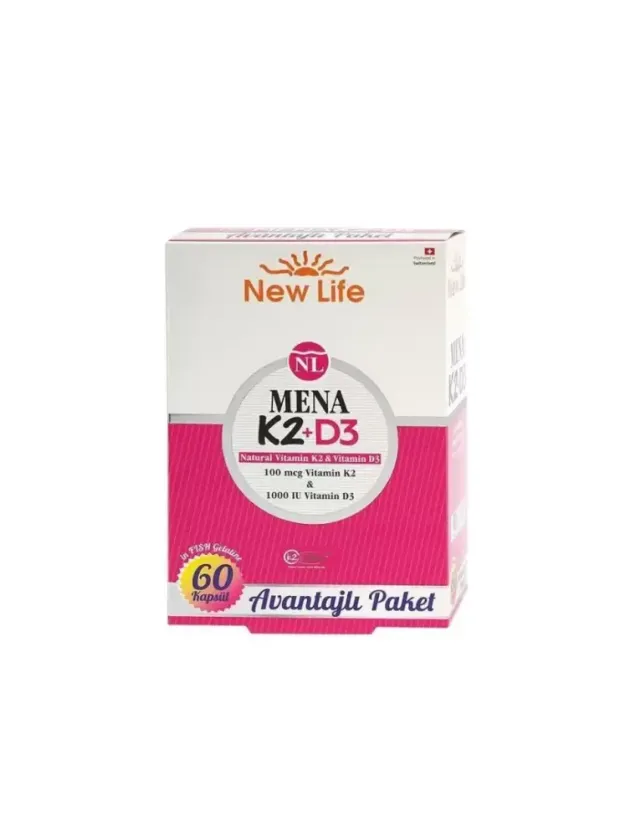 New Life Mena K2+D3 60 Kapsül