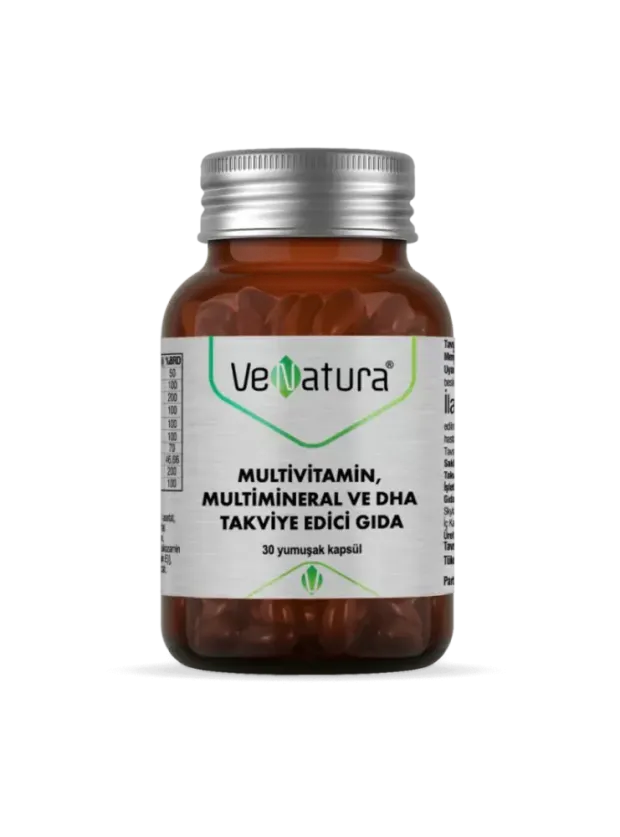 VeNatura Multivitamin, Multimineral ve DHA Takviye Edici Gıda 30 Kapsül