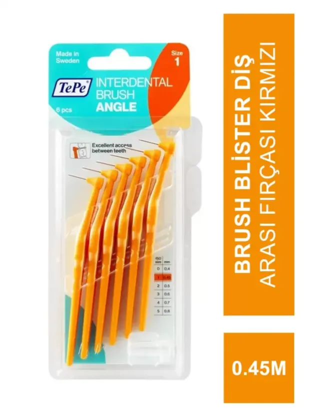 TEPE  İnterdental Brush Arayüz Fırçası Angle Turuncu 0.45 mm 6 lı