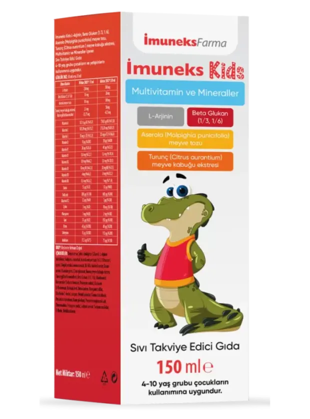İmuneks Kids Multivitamin ve Mineraller Takviye Edici Gıda 150 ml