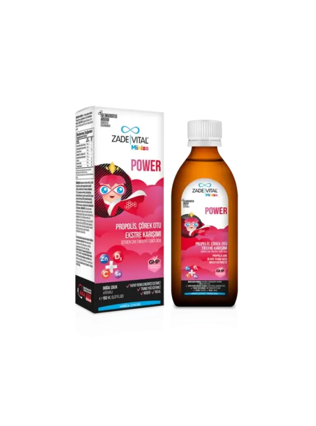 Zade Vital Miniza Power Propolis Çörek Otu Karışımı Şurup 150 ml