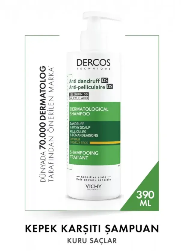 Vichy Dercos Kepek Karşıtı Şampuan Kuru Saçlar 390 ml