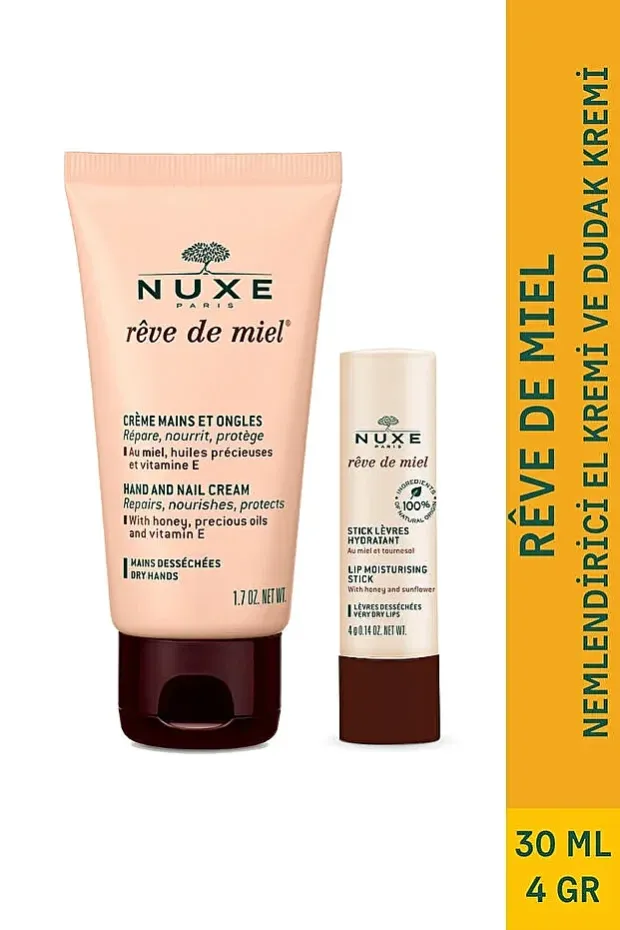 Nuxe Reve De Miel Creme Mains Et Ongles 30ml - Stick Levres 4gr