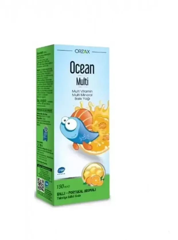 Ocean Multi Şurup Balık Yağı Bal ve Portakal Aromalı 150 ml