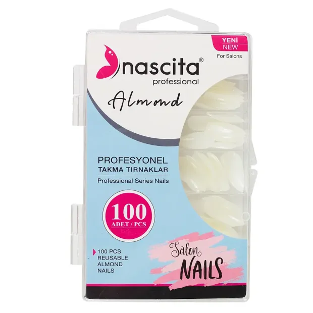 Nascita Almond Kutulu Takma Tırnak 100’lü Set -NASNAIL00166