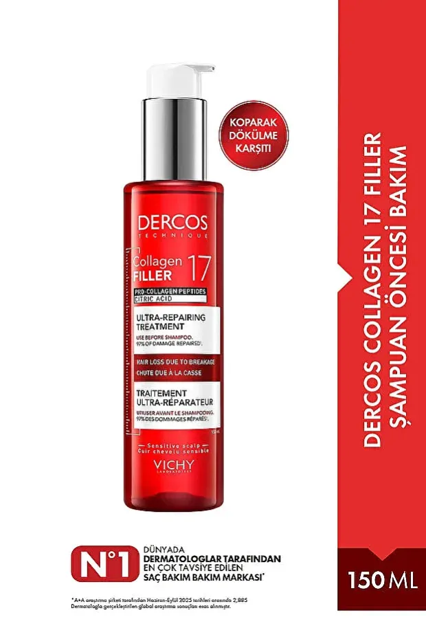Vichy Dercos Collagen 17 Filler Şampuan Öncesi Bakım 150 ml