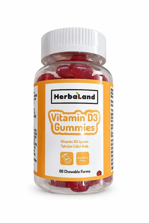 Herbaland Gummies Vitamin D3 60'lı Çiğnenebilir Form