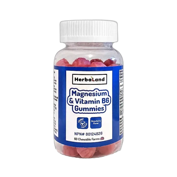 Herbaland Gummies Magnezyum ve Vitamin B6 60'lı Çiğnenebilir Form