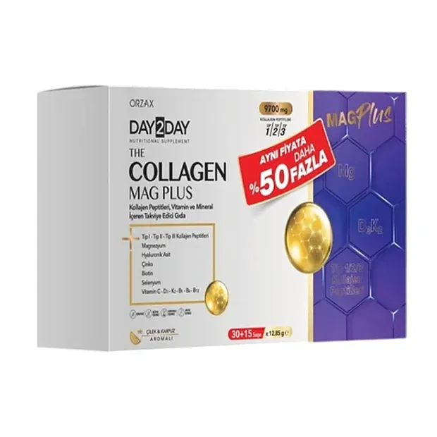 Orzax Day2Day Collagen Mag Plus 45 Saşe 12|85 gr