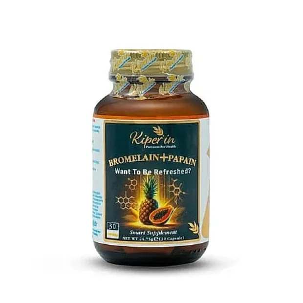 Kiperin Bromelain+Papain 30 Kapsül