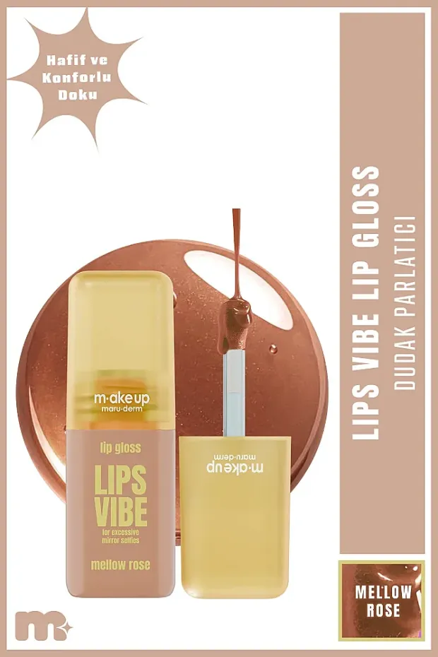 Maruderm Besleyici ve Nemlendirici Dudak Parlatıcısı – Lip Gloss Mellow Rose