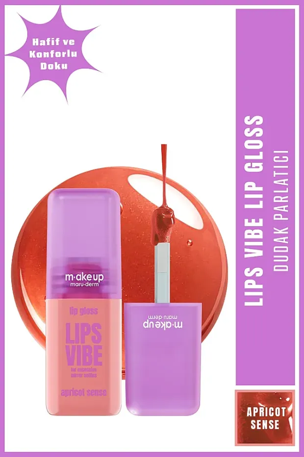 Maruderm Besleyici ve Nemlendirici Dudak Parlatıcısı – Lip Gloss Apricot Sense