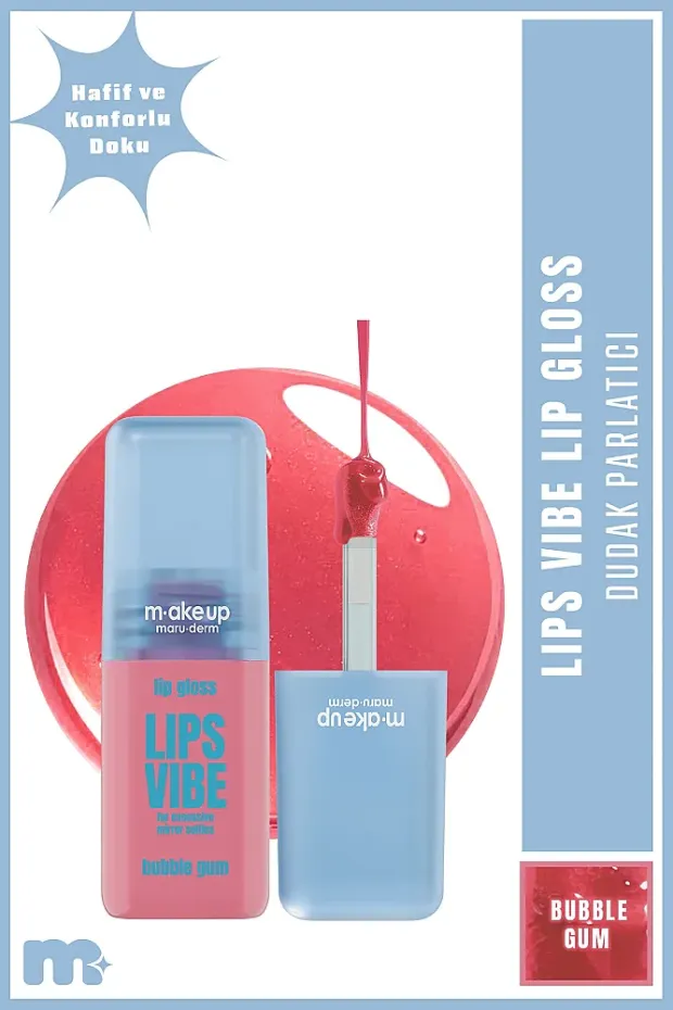 Maruderm Besleyici ve Nemlendirici Dudak Parlatıcısı – Lip Gloss Bubble Gum