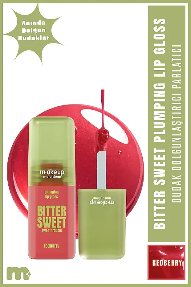 Maruderm Dolgunlaştırıcı Etkili Dudak Parlatıcısı – Plumping Lip Gloss Redberry