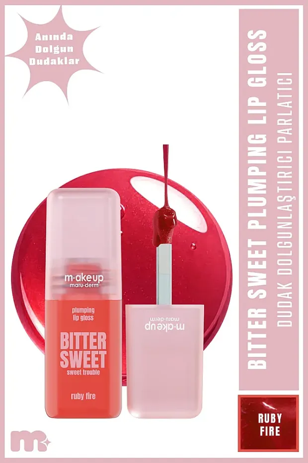 Maruderm Dolgunlaştırıcı Etkili Dudak Parlatıcısı – Plumping Lip Gloss Ruby Fire