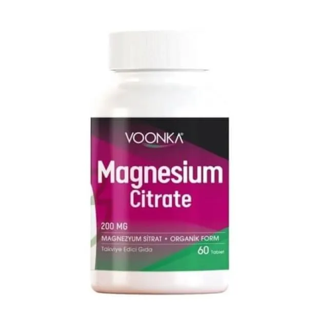 Voonka Magnesium Citrate 200 mg 60 Kapsül